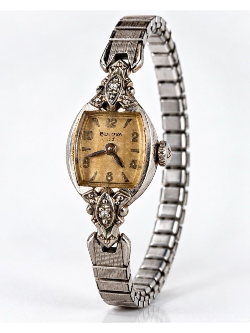 1956 Bulova Ladies Vintage Watch 17 Jewel Swiss 10K Rolled Gold Plate WORKING